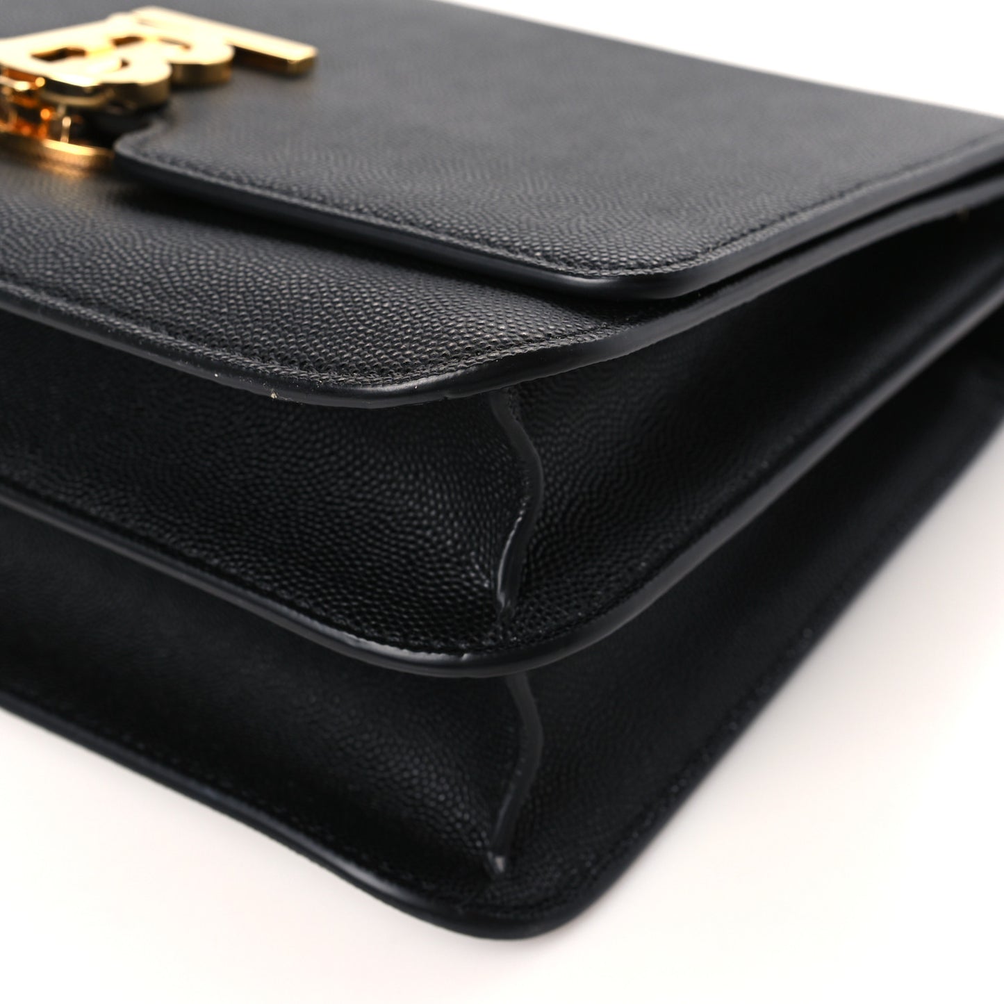 Grained Calfskin Medium TB Bag Black
