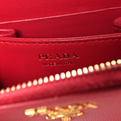 Prada Vitello Move Metal Coin Purse Ibisco 6 of 6