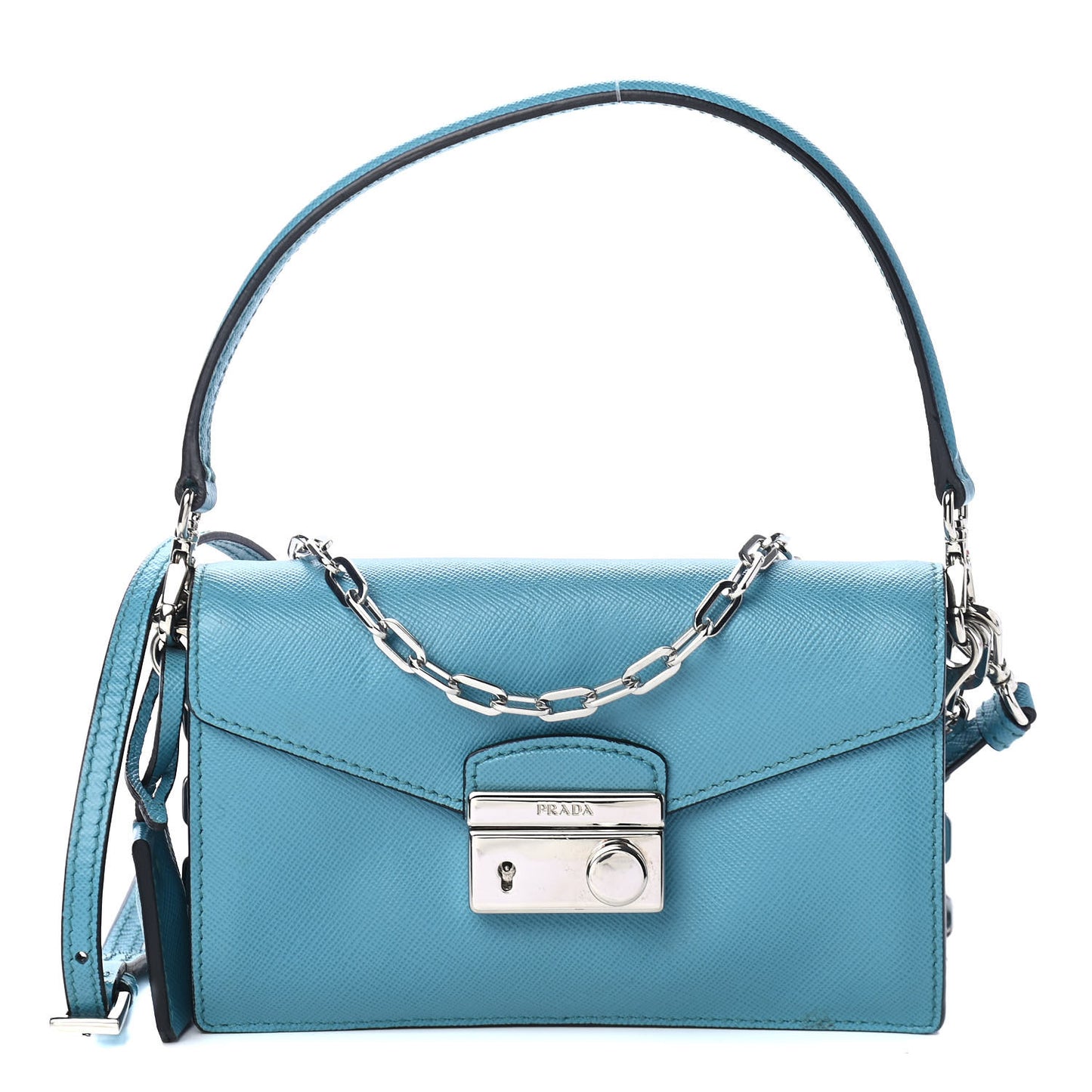 Saffiano Sound Crossbody Bag Turchese
