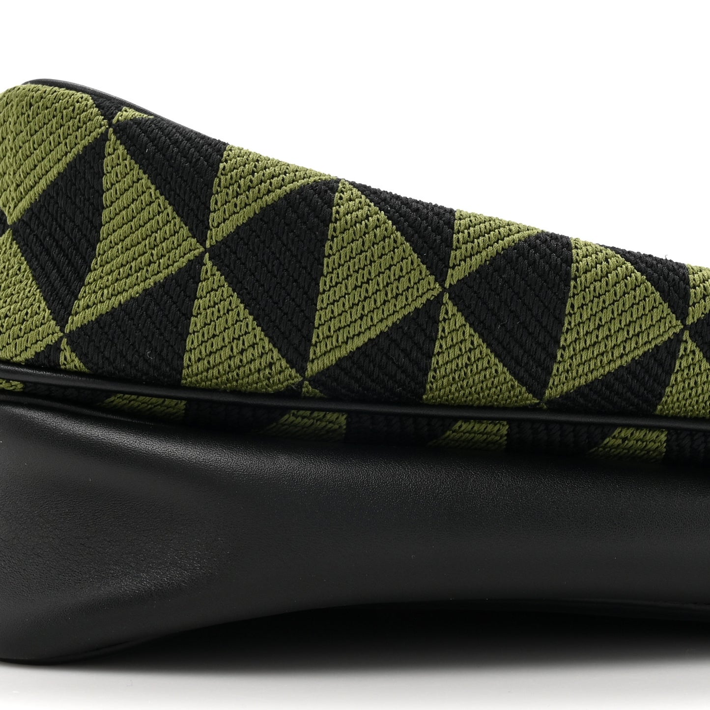 Jacquard Calfskin Triangolo Symbole Embroidered Mini Triangle Double Bag Black Edera