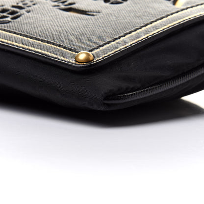 Prada Tessuto Nylon Logo Small Crossbody Bag Black 10 of 10