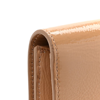Saint Laurent Textured Patent Calfskin Monogram Large Belle De Jour Clutch Beige 11 of 15