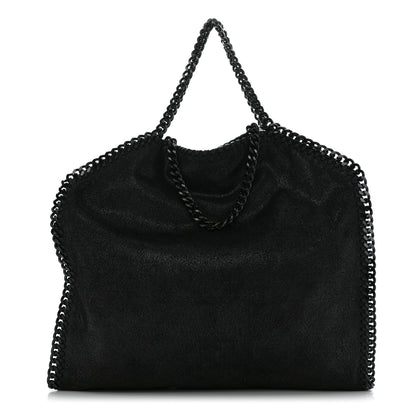 Stella McCartney Shaggy Deer Healing Power of Horses Falabella Fold Over Tote Black 1 of 10
