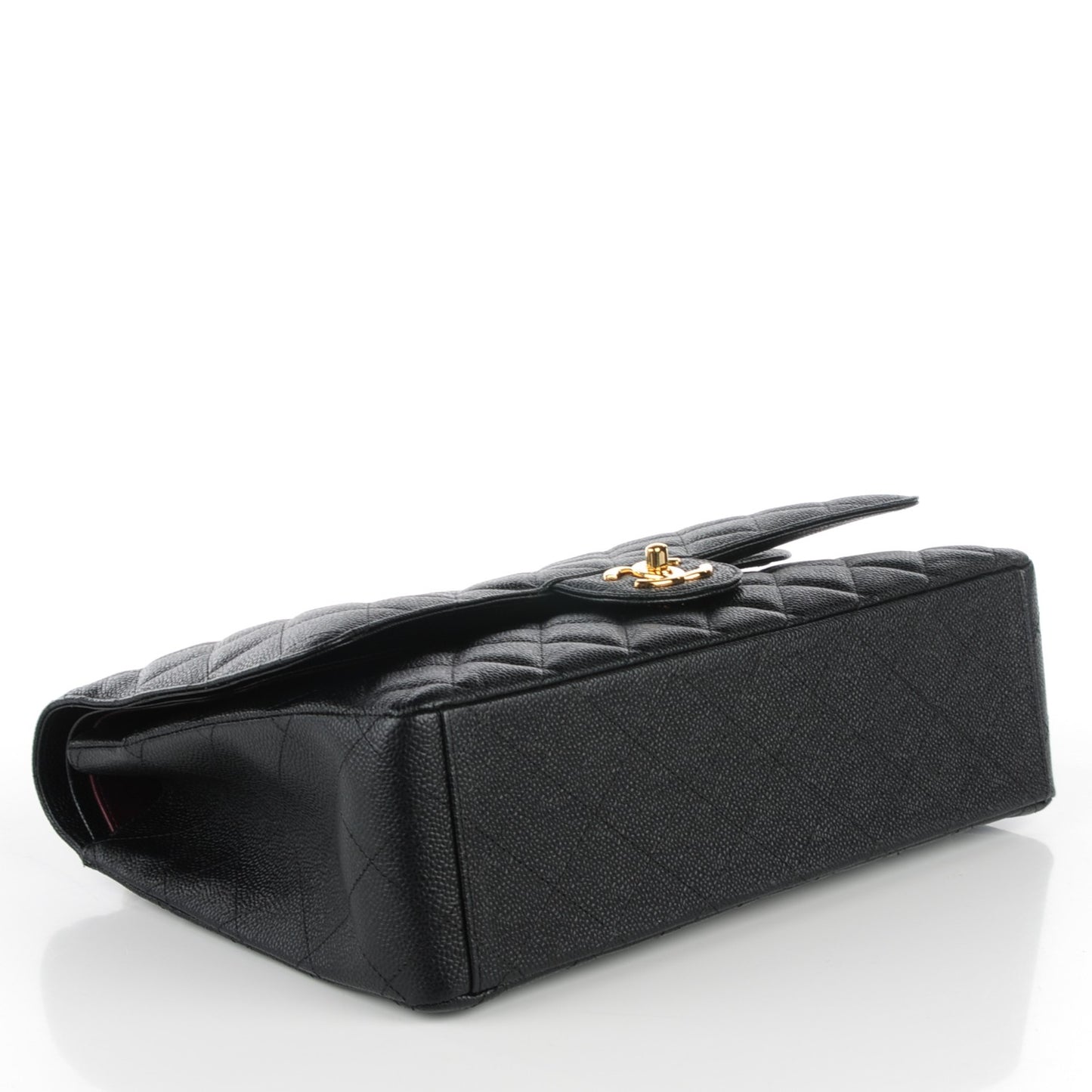 Caviar Quilted Maxi Double Flap Black