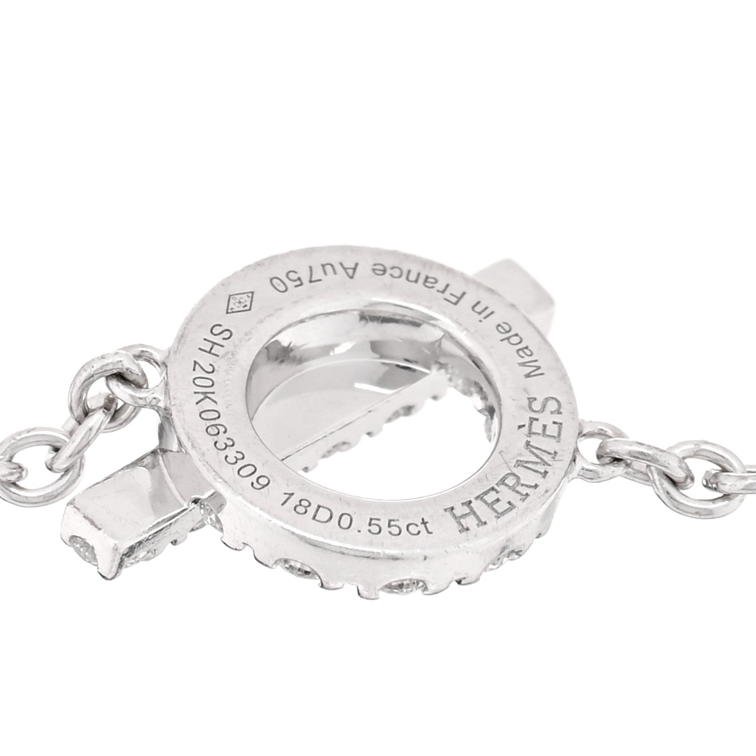 Hermes 18K White Gold Diamond Finesse Bracelet SH 3 of 3