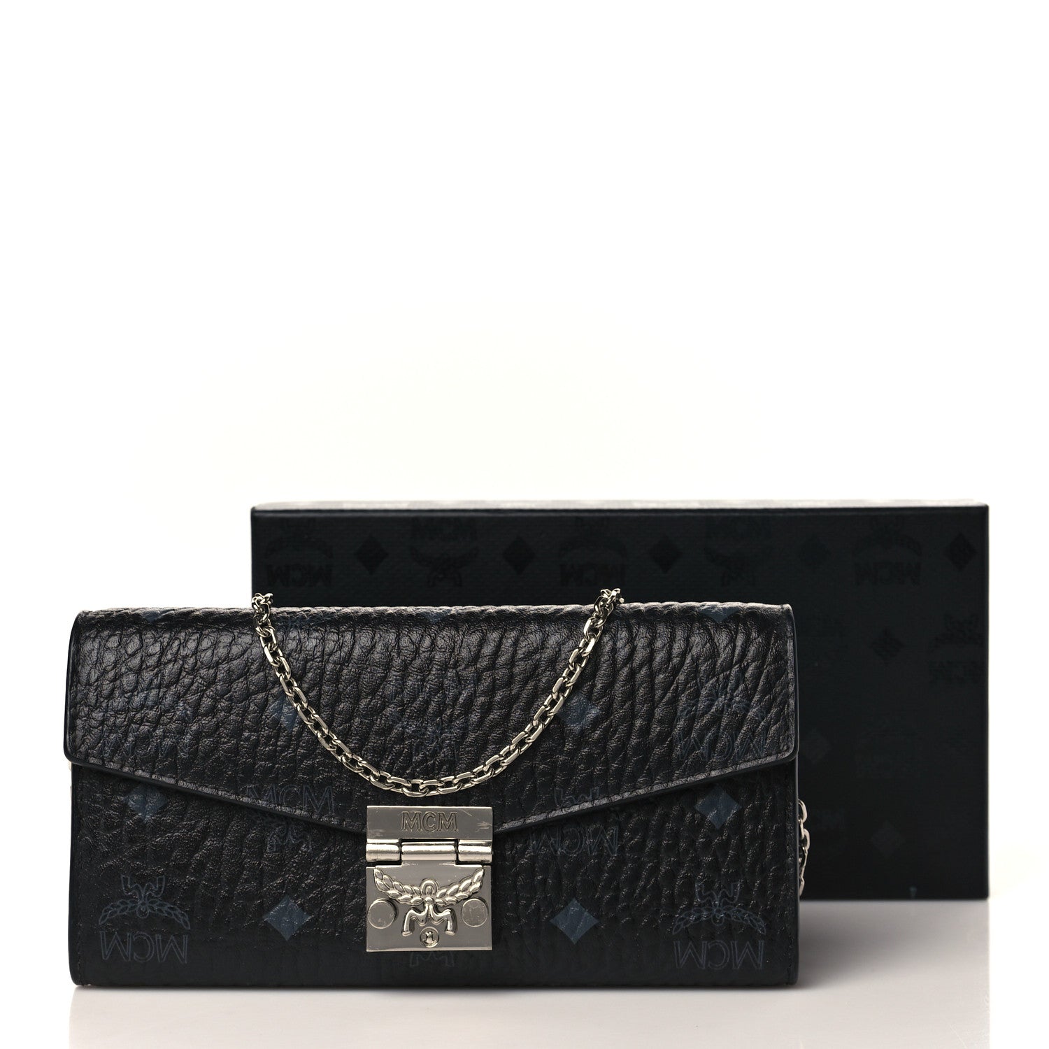 MCM Visetos Large Patricia Wallet On Chain Black 8 of 8