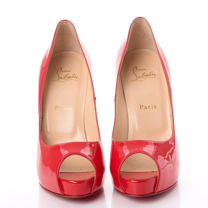Christian Louboutin Patent New Very Prive 120 Pumps 38 Corail 2 of 8