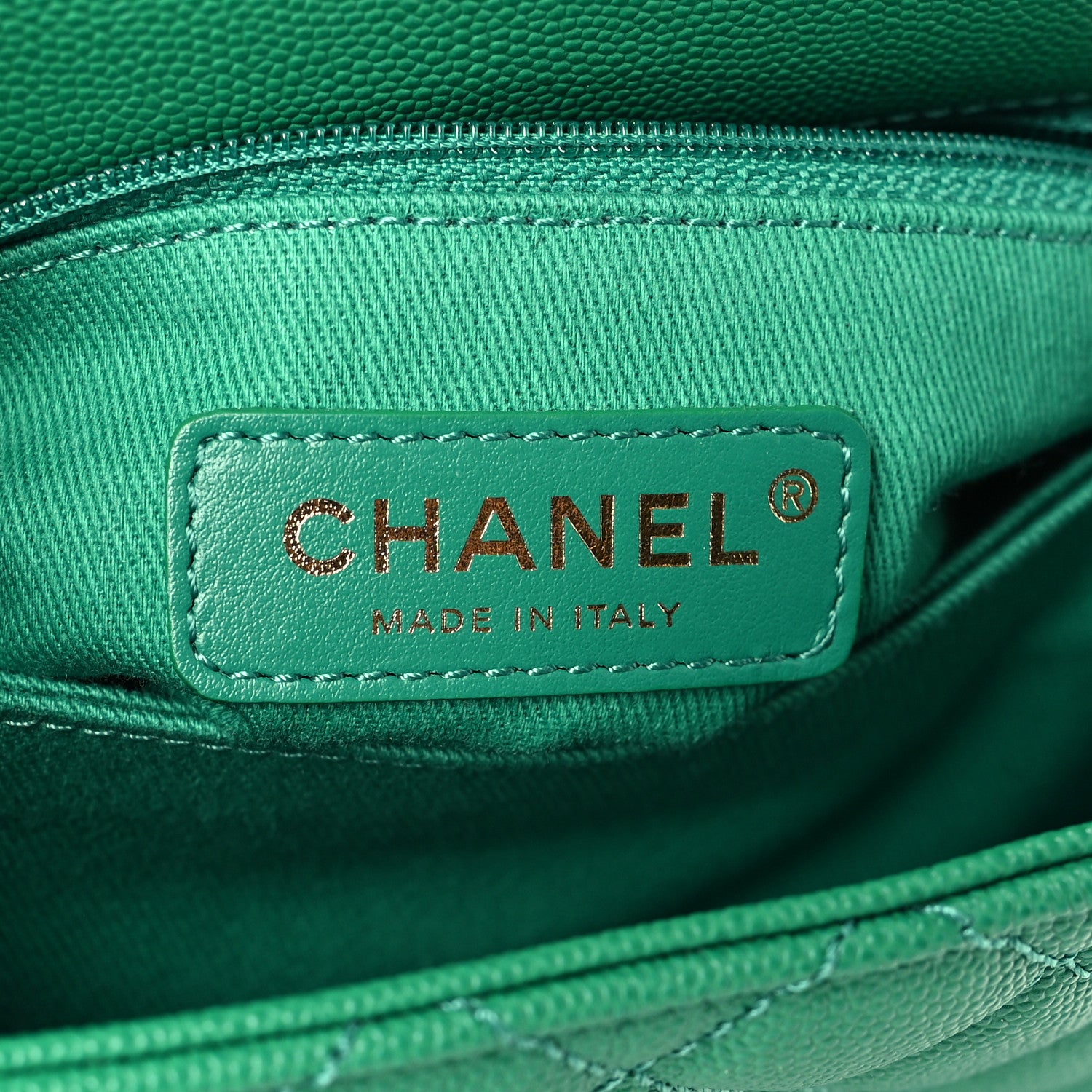 Chanel Caviar Quilted Mini Coco Handle Flap Green 6 of 9
