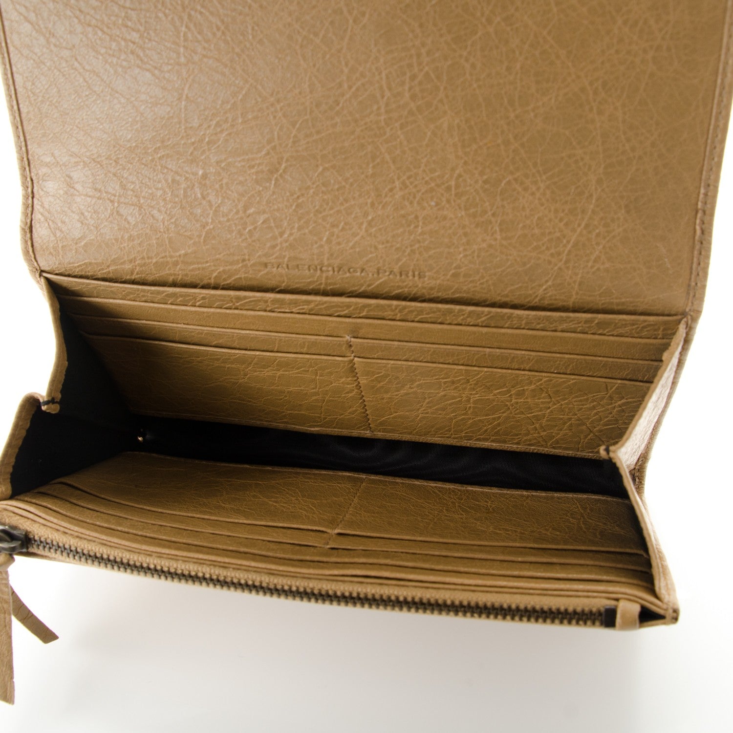 Balenciaga Agneau Classic Hardware Money Wallet Beige Nougatine 5 of 7