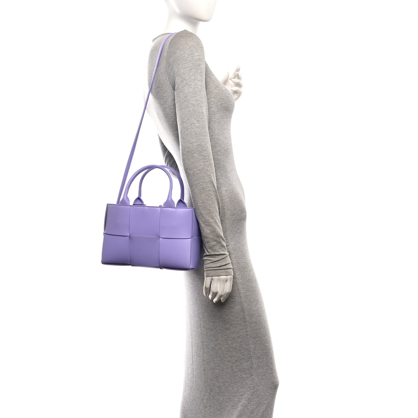 Nappa Maxi Intrecciato Mini Arco Tote Wisteria