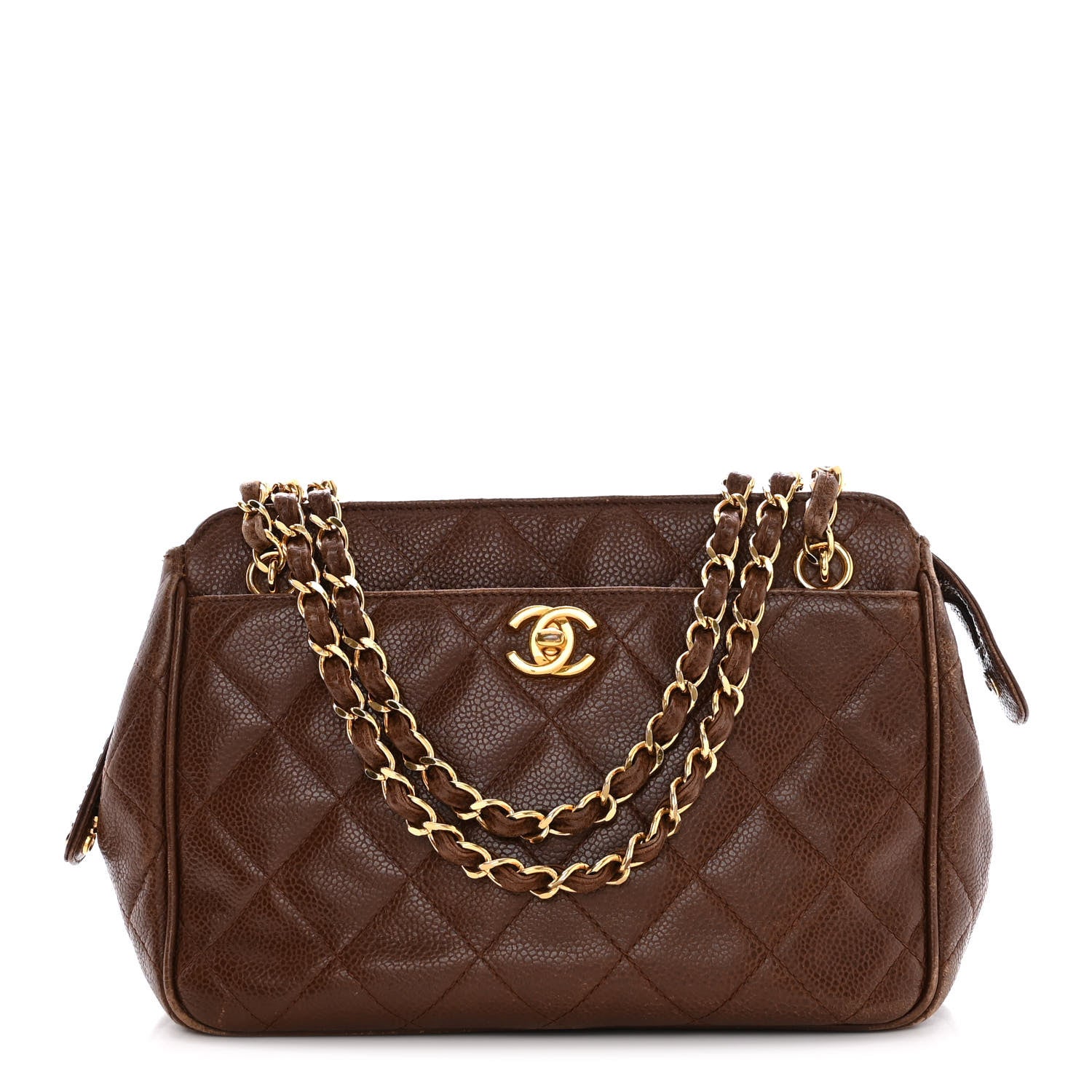 Chanel Caviar Quilted Shoulder Bag Brown 1 of 16