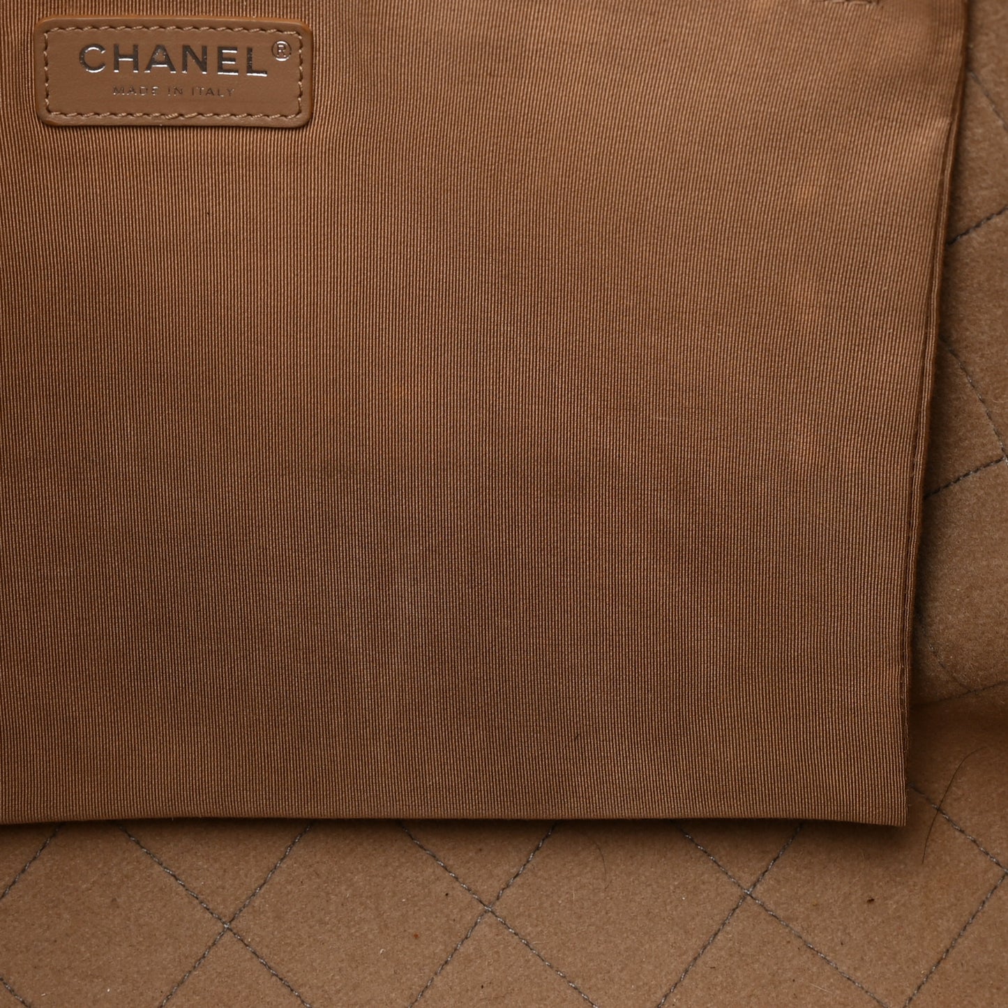 Wool Felt Calfskin Large Deauville Tote Grey Beige