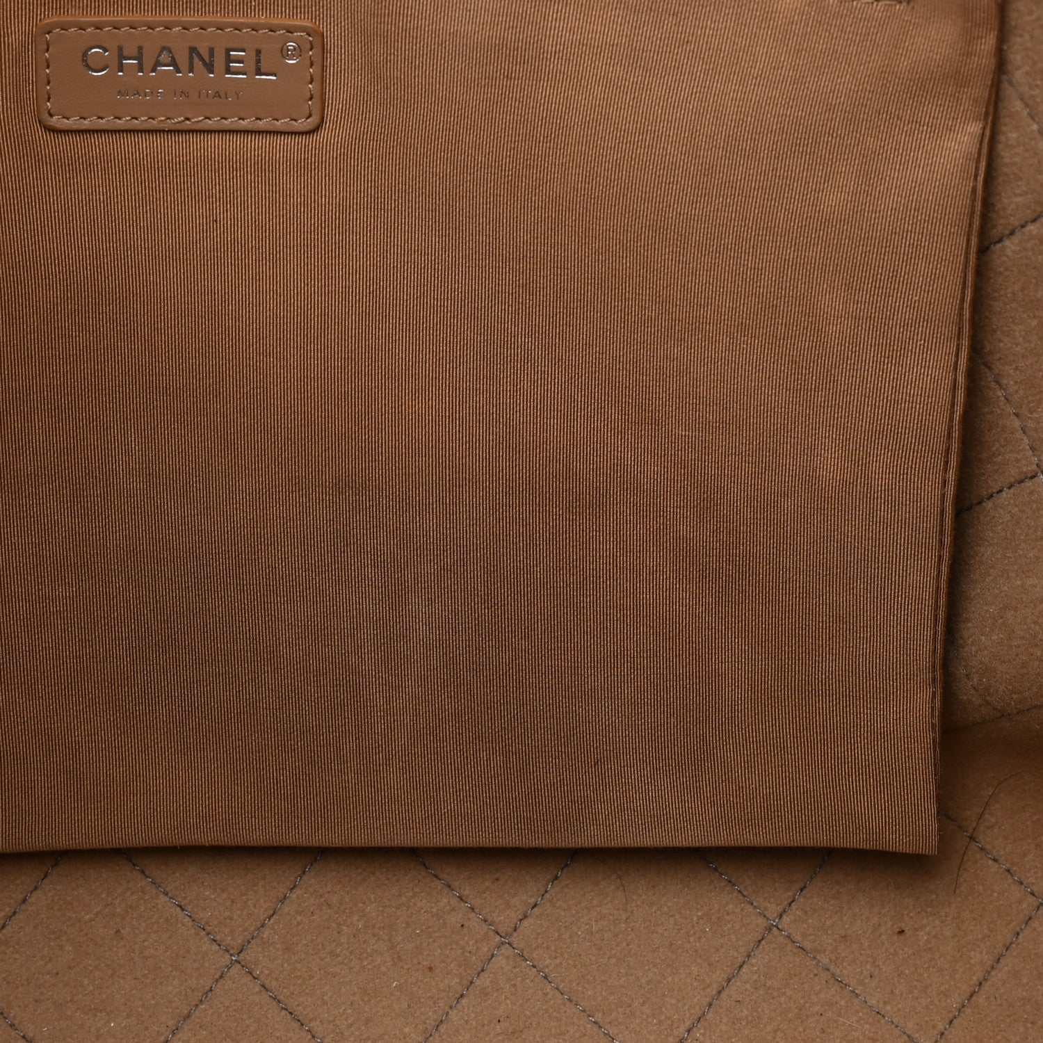 Chanel Wool Felt Calfskin Large Deauville Tote Grey Beige 12 of 22