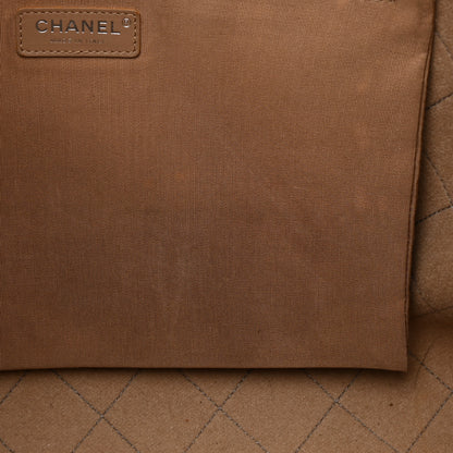 Chanel Wool Felt Calfskin Large Deauville Tote Grey Beige 12 of 22