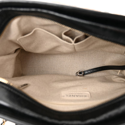 Chanel Tweed Calfskin Medium Gabrielle Hobo Black Brown 5 of 10