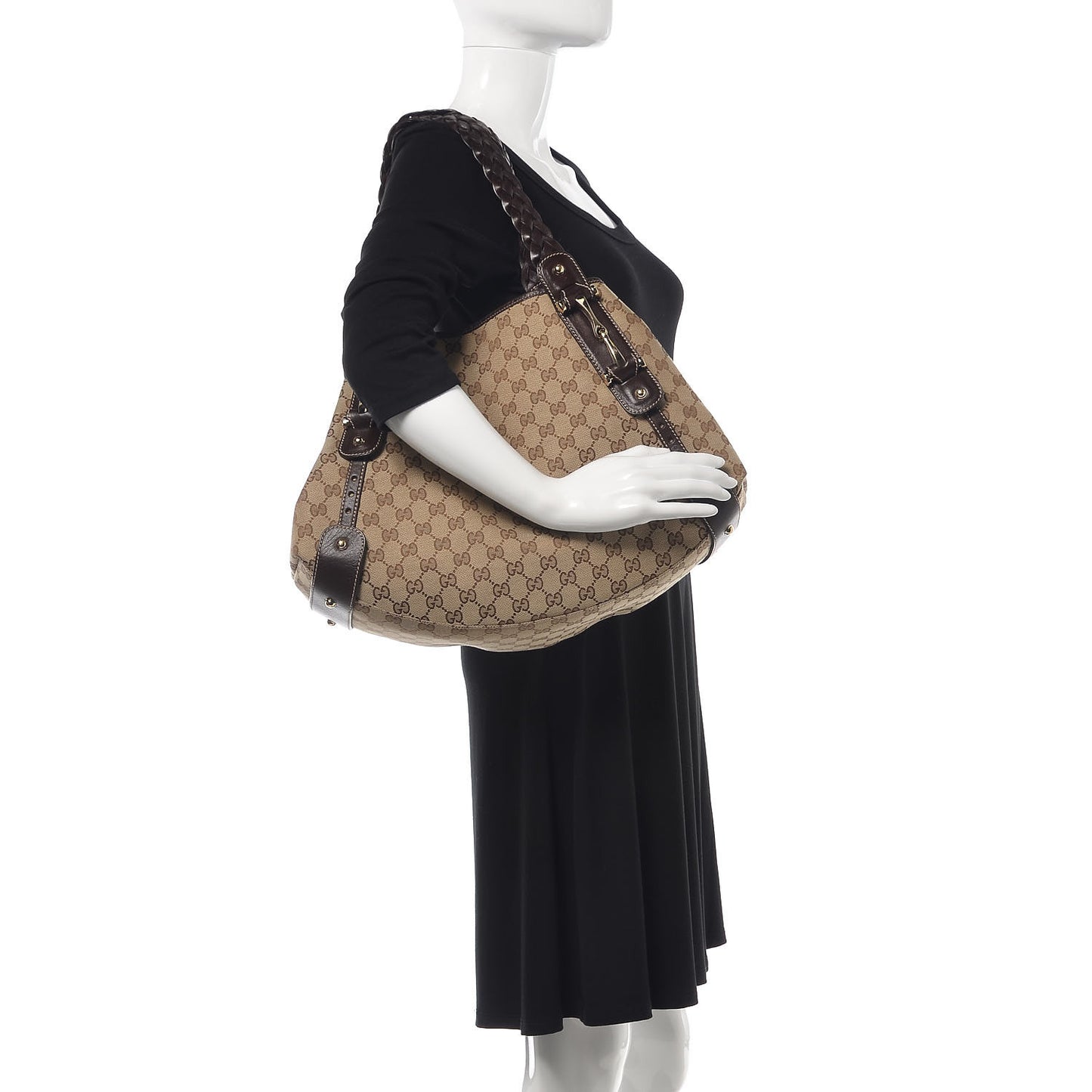 Monogram Medium Pelham Shoulder Bag Dark Brown