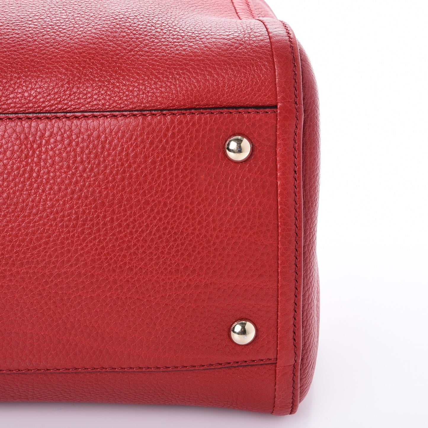 Pebbled Calfskin Medium Soho Shoulder Bag Red