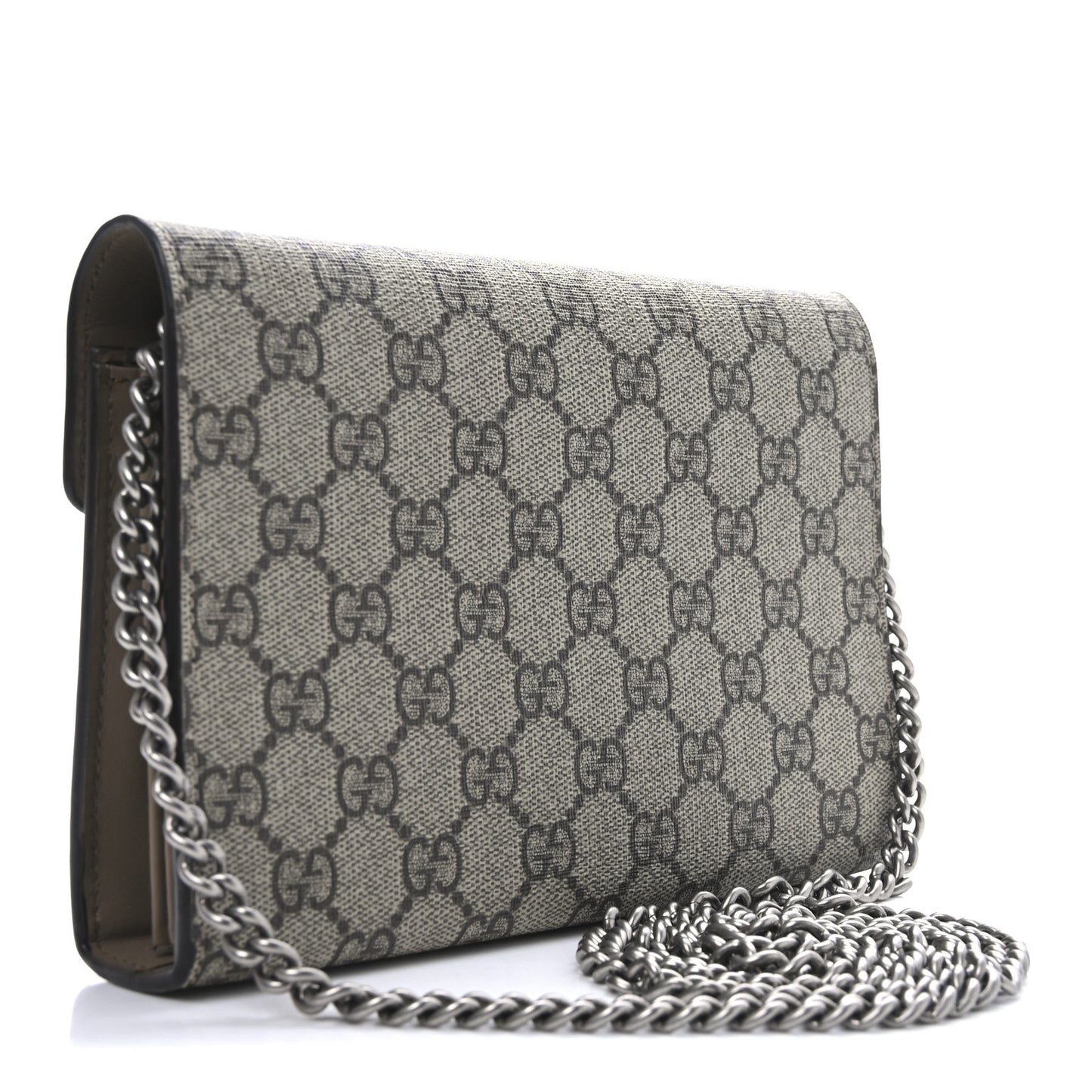 GG Supreme Monogram Mini Dionysus Chain Wallet Beige Taupe