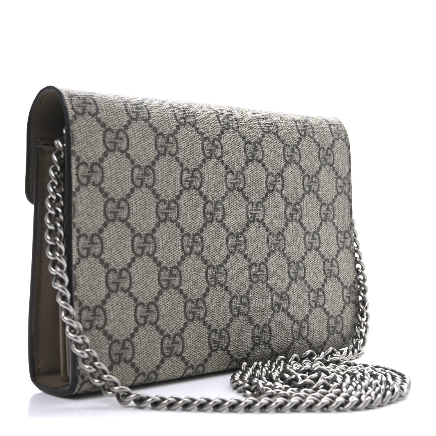 Gucci GG Supreme Monogram Mini Dionysus Chain Wallet Beige Taupe 3 of 11