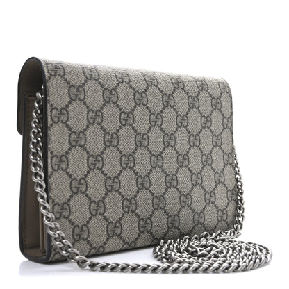 Gucci GG Supreme Monogram Mini Dionysus Chain Wallet Beige Taupe 3 of 11