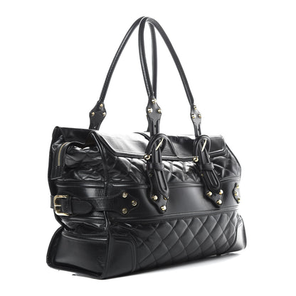 Burberry Calfskin Quilted XL Manor Tote Black 3 of 15