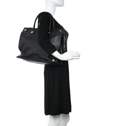 Valentino Garavani Vitello Macro Rockstud Runway Tote Black 2 of 12