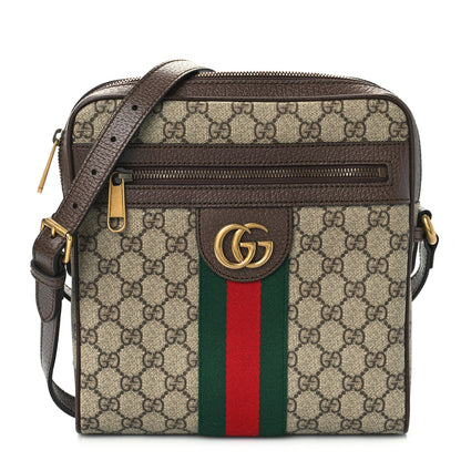 Gucci GG Supreme Monogram Web Small Ophidia Messenger Bag Brown 1 of 9