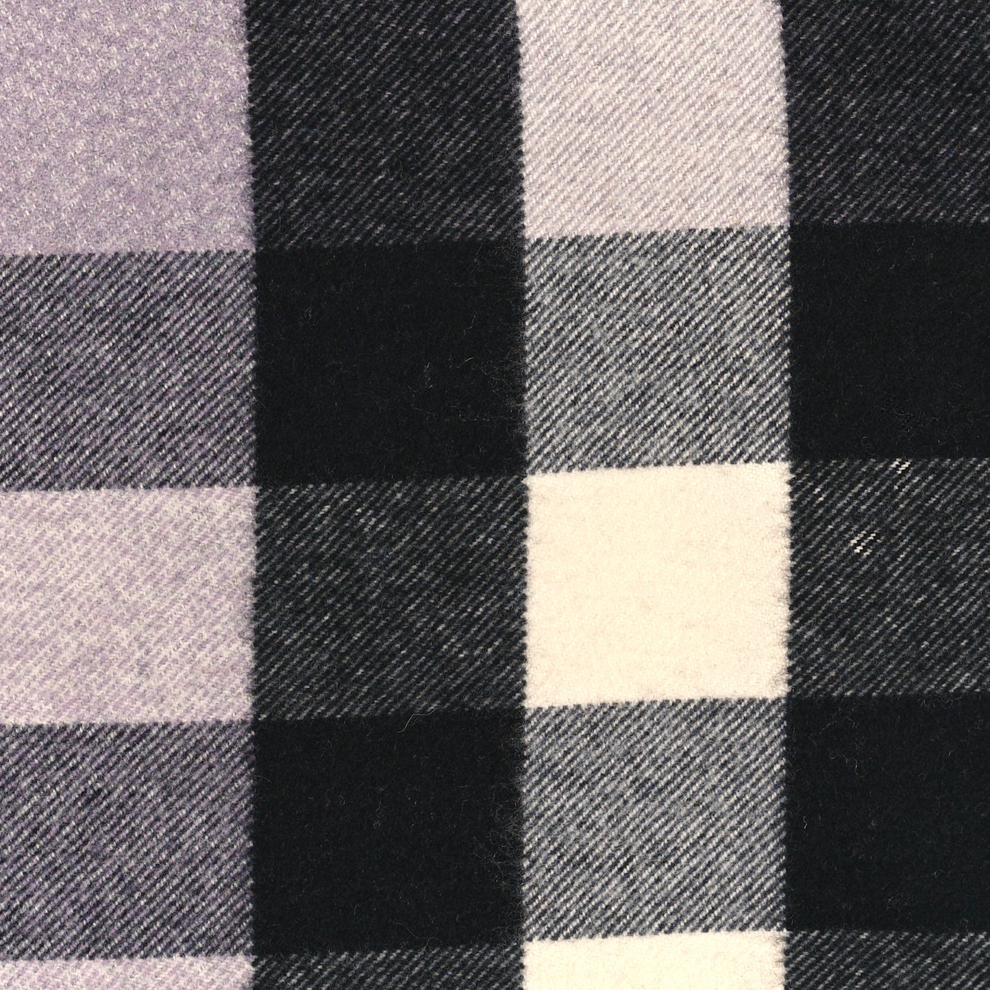 Merino Wool Cashmere Check Collette Cape Purple