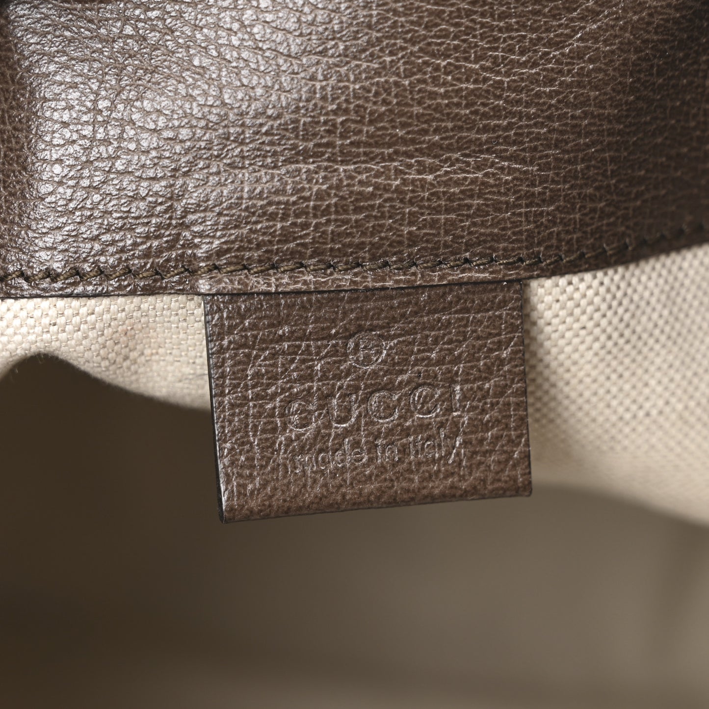 GG Supreme Monogram Web Ophidia Bucket Bag Brown