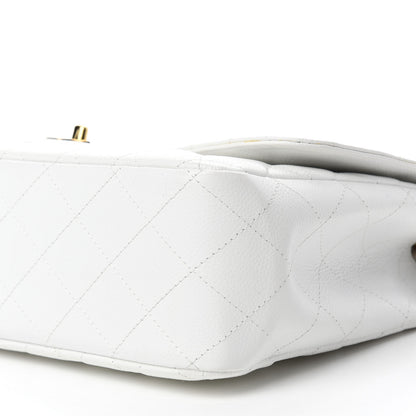 Chanel Caviar Quilted Jumbo Single Flap White 7 of 11