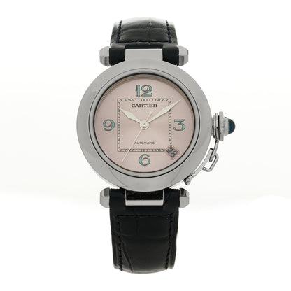 Cartier Stainless Steel Alligator 35mm Pasha C Automatic Watch Pink 1 of 5