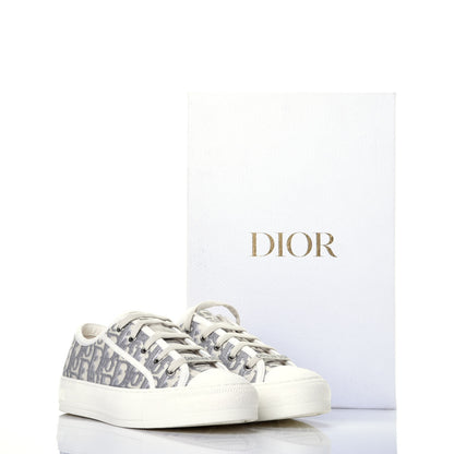 Christian Dior Canvas Oblique Walk'N'Dior Low Top Sneakers 38 Grey Stone 9 of 9