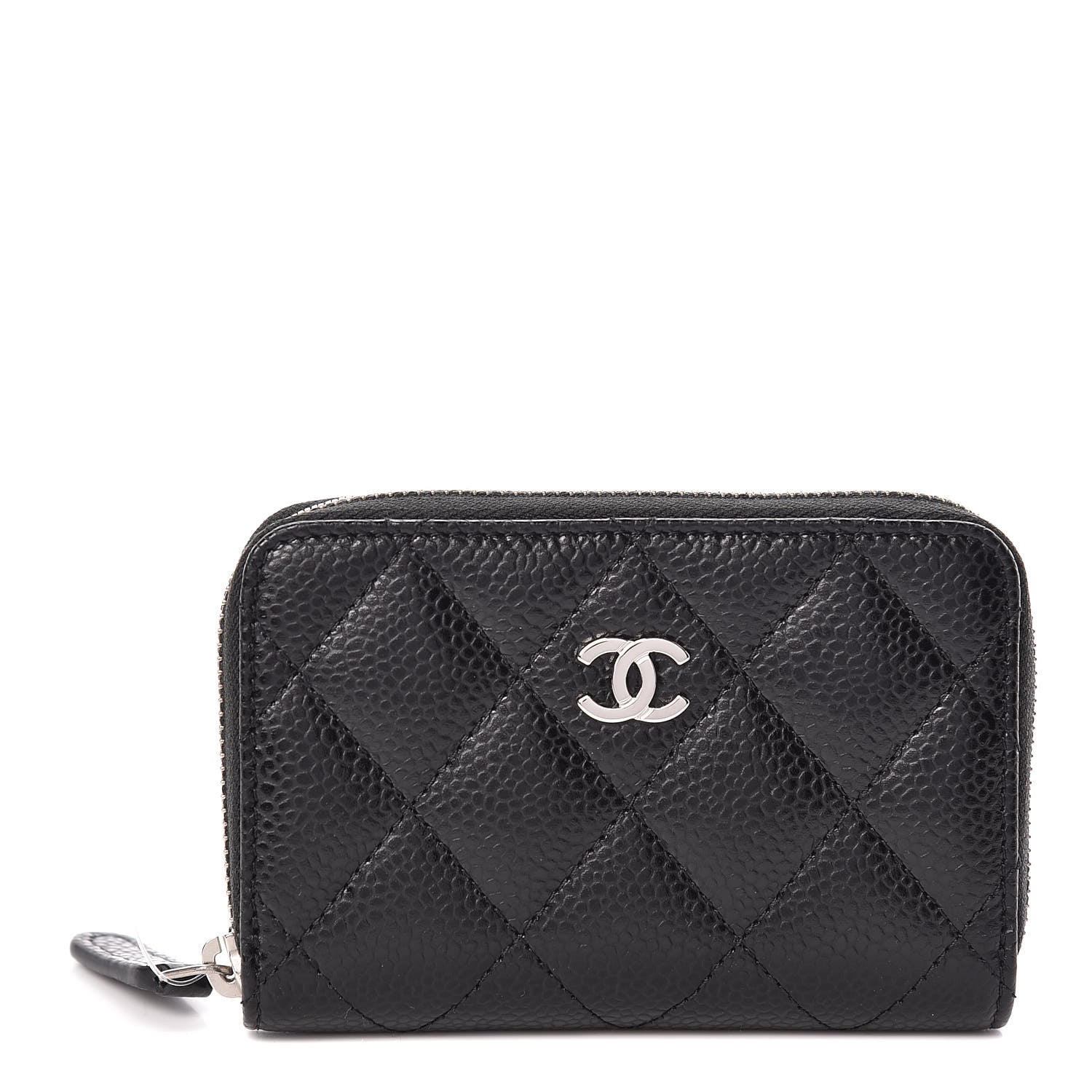 Chanel Caviar Quilted Zip Coin Purse Black 1 of 8