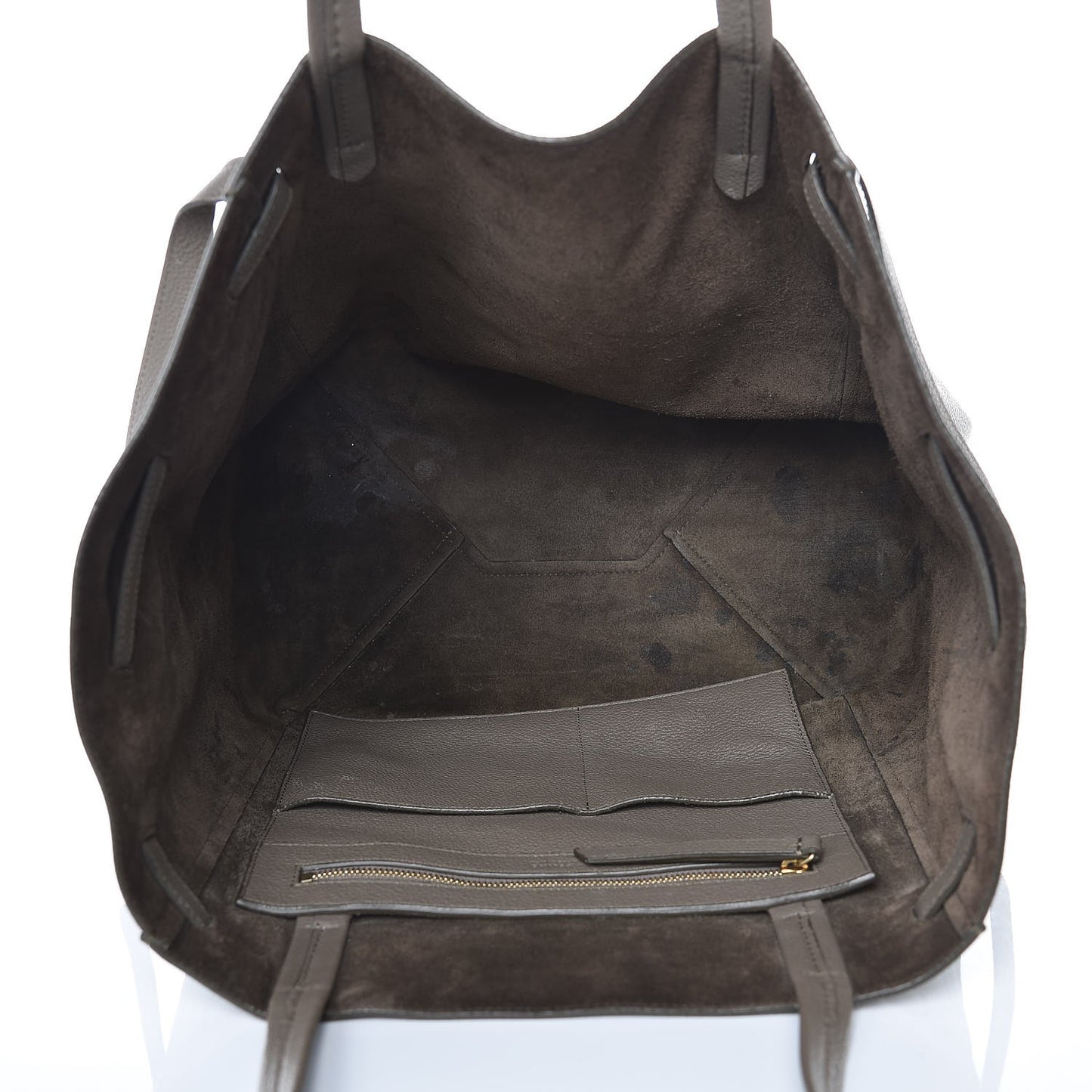 Soft Grained Calfskin Small Belt Cabas Phantom Taupe