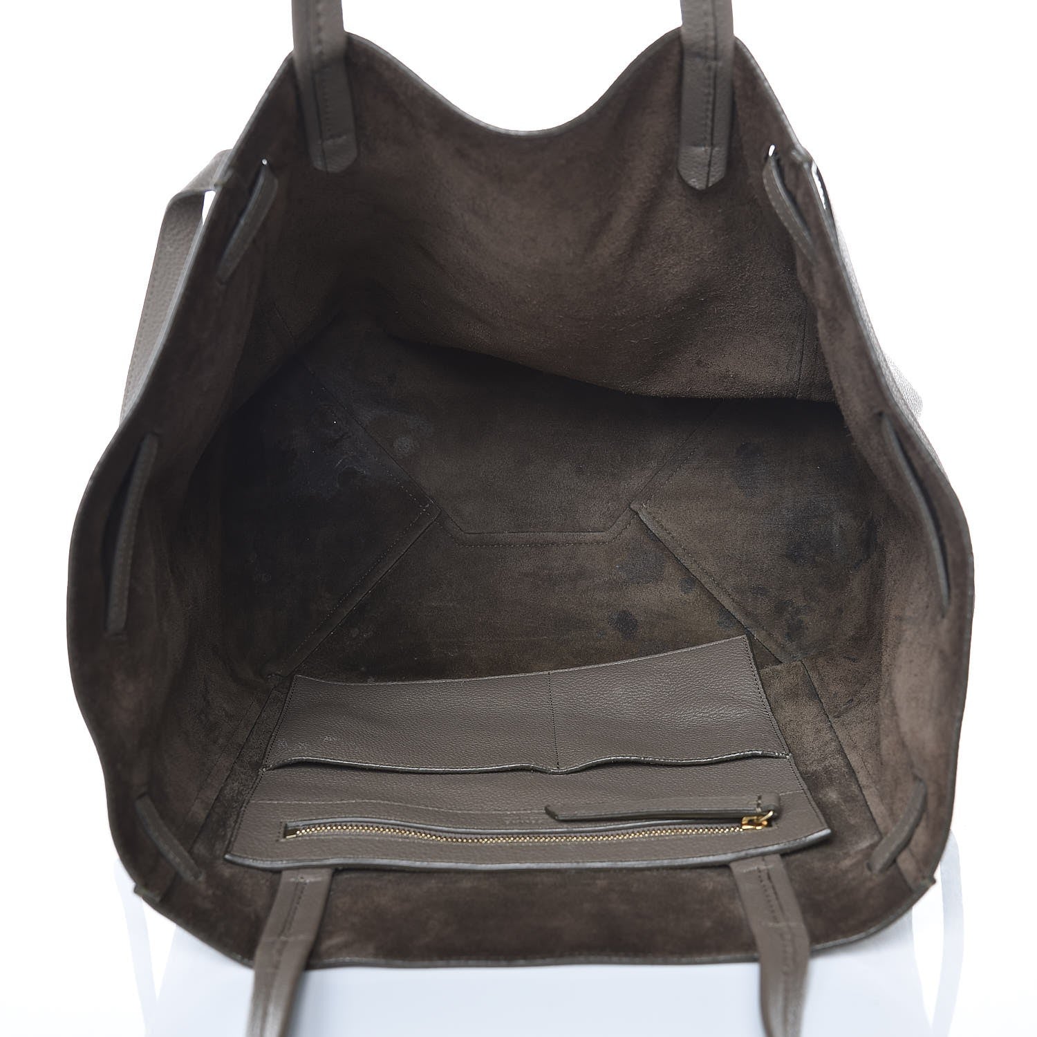 Celine Soft Grained Calfskin Small Belt Cabas Phantom Taupe 5 of 18