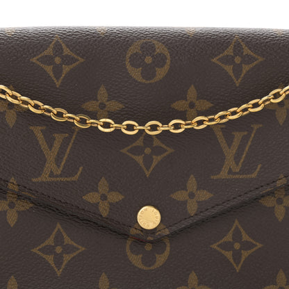 Louis Vuitton Monogram Pochette Felicie Chain Wallet Fuchsia 8 of 10