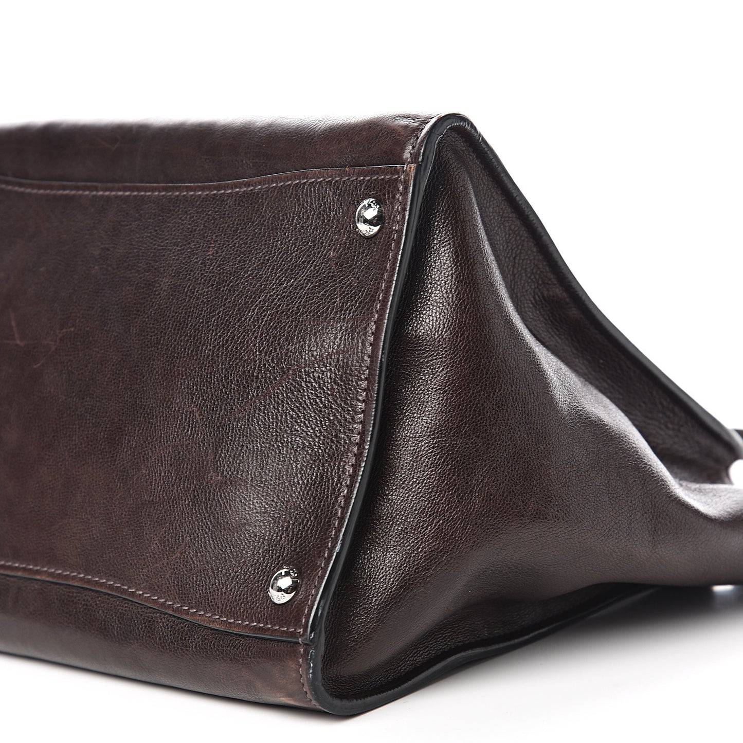 Glace Calfskin Twin Pocket Tote Moro