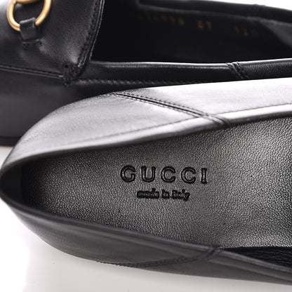 Gucci Lambskin Womens Brixton Horsebit Loafers 37 Black 6 of 11