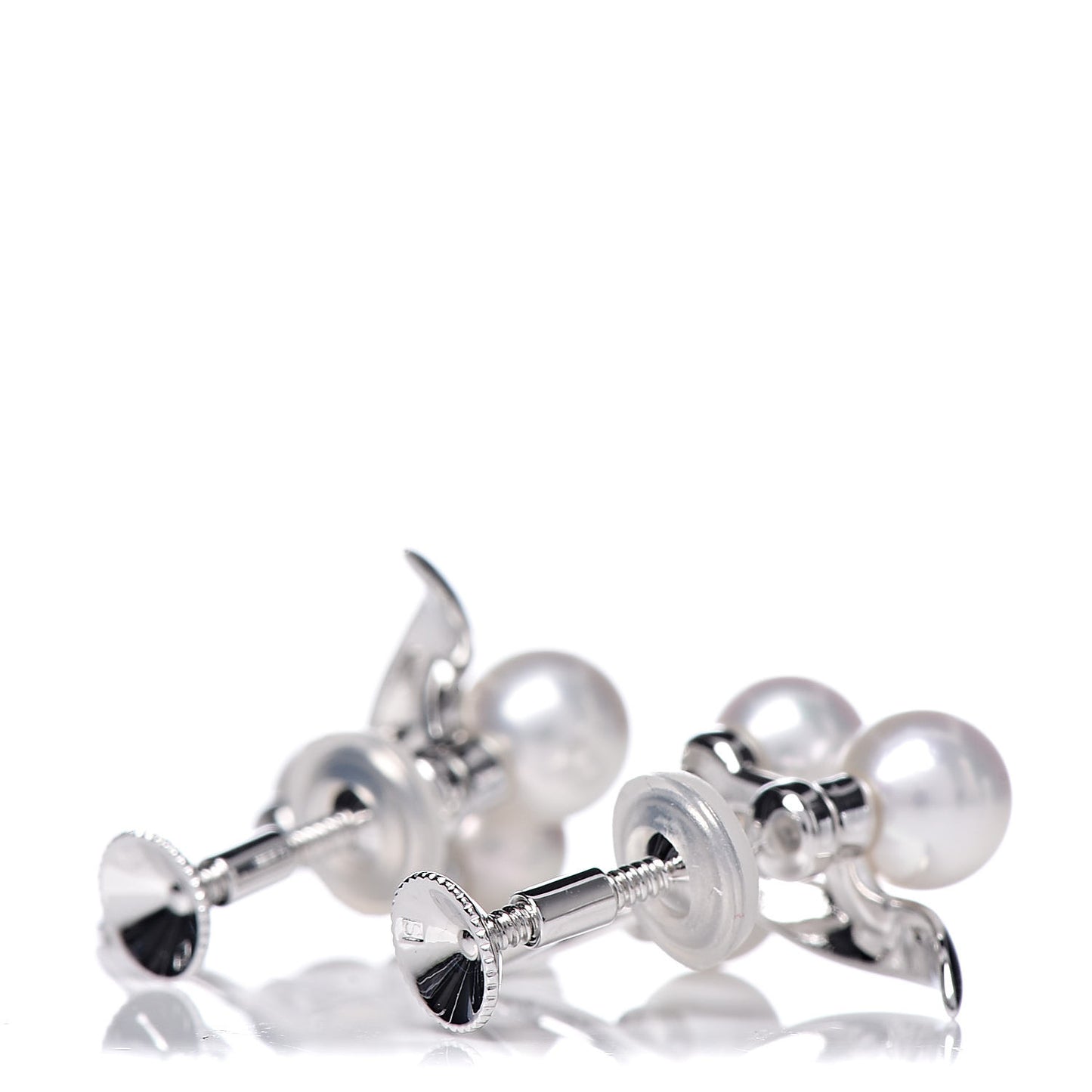 Sterling Silver Akoya Pearl 4.5-5.5mm Screw Back Earrings