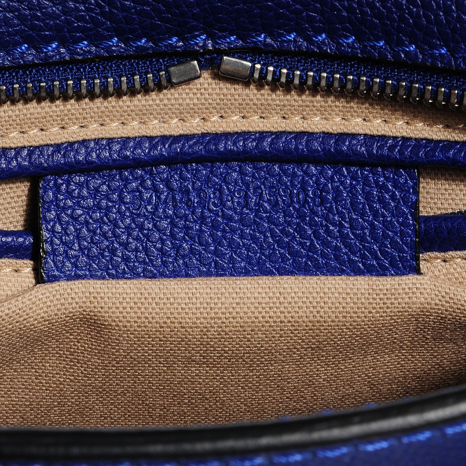 Alexander McQueen Pebbled Calfskin Mini Padlock Ultramarine Blue 7 of 8