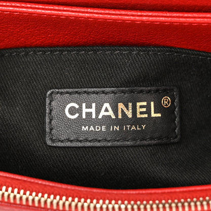 Chanel Shiny Calfskin Goatskin Quilted Small Coco Curve Messenger Flap Red 6 of 10