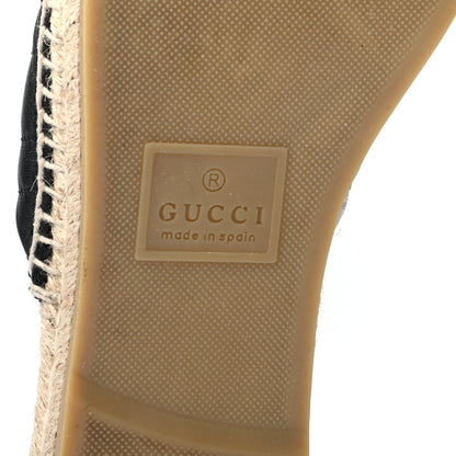 Gucci Nappa Matelasse GG Marmont Espadrille Slippers 38 Black 7 of 9