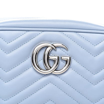 Gucci Calfskin Matelasse Small GG Marmont Chain Shoulder Bag Porcelain Light Blue 10 of 10
