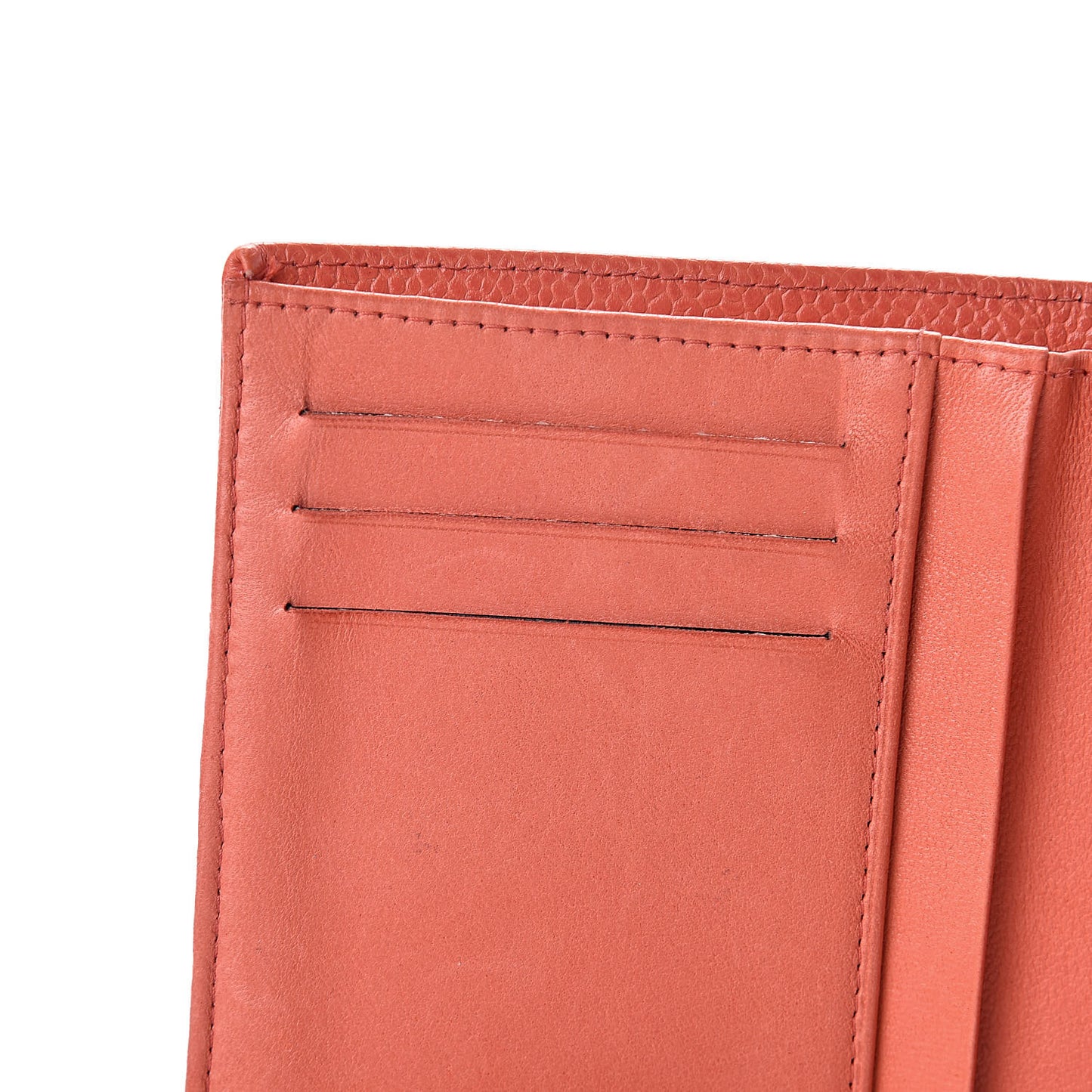 Caviar Timeless CC Zipped Pocket Wallet Light Red