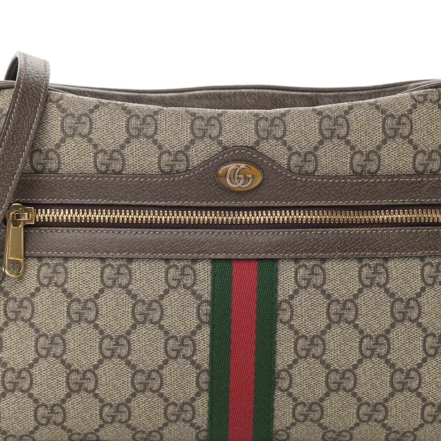 Gucci GG Supreme Monogram Web Small Ophidia Shoulder Bag Brown 8 of 21