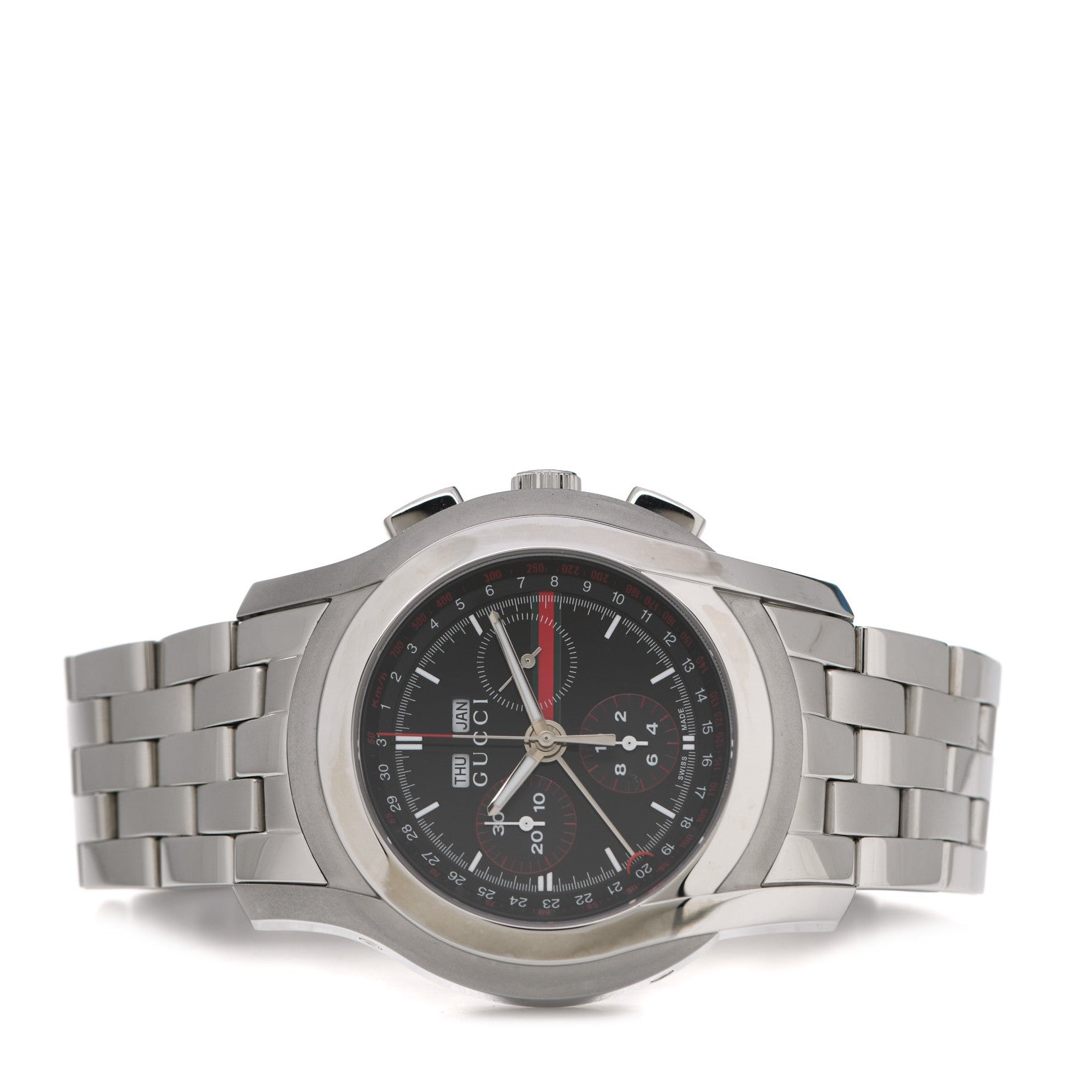 Gucci Stainless Steel 42mm 5500 Chronograph Quartz Watch Black 2 of 5