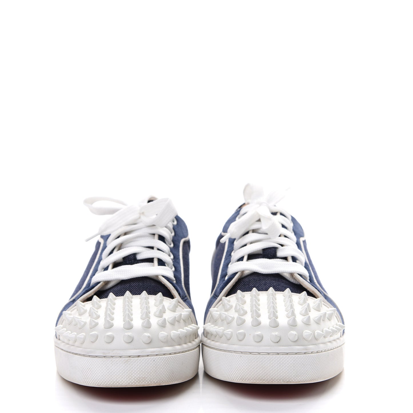 Denim Velours Spikes Vieira Flat Sneaker 41 Navy Latte