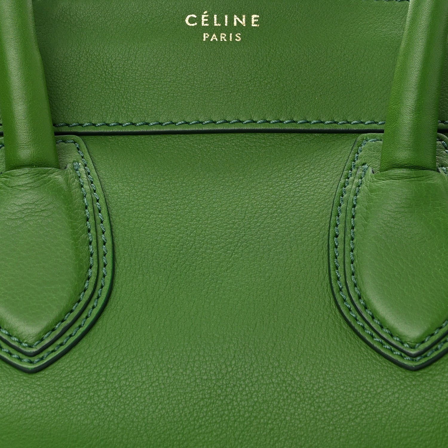 Celine Supple Calfskin Medium Phantom Luggage Green 8 of 10