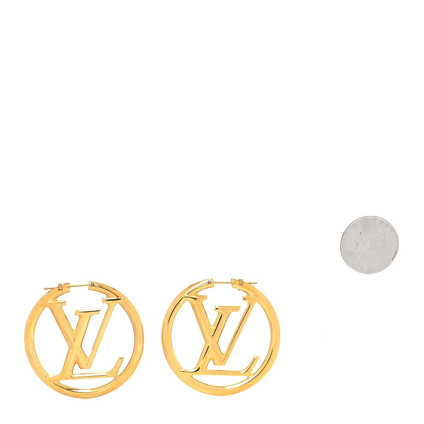 Metal Louise Hoop Earrings Gold