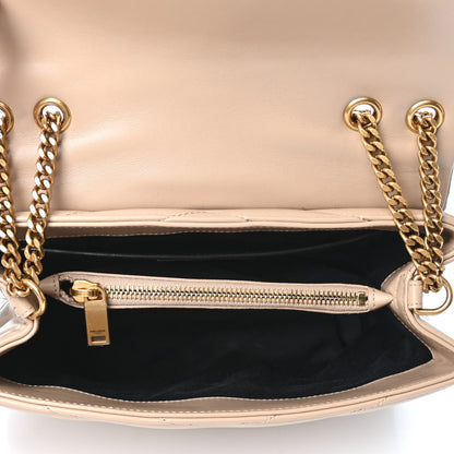 Saint Laurent Calfskin Y Quilted Monogram Small Loulou Chain Satchel Dark Beige 4 of 4
